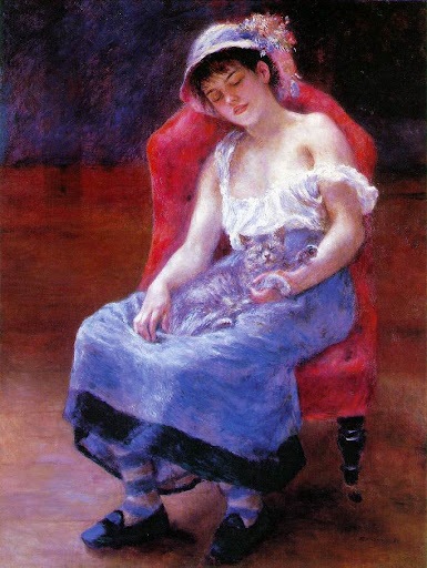 Tác Dụng Tức Thì Renoir Sleeping Girl with Cat